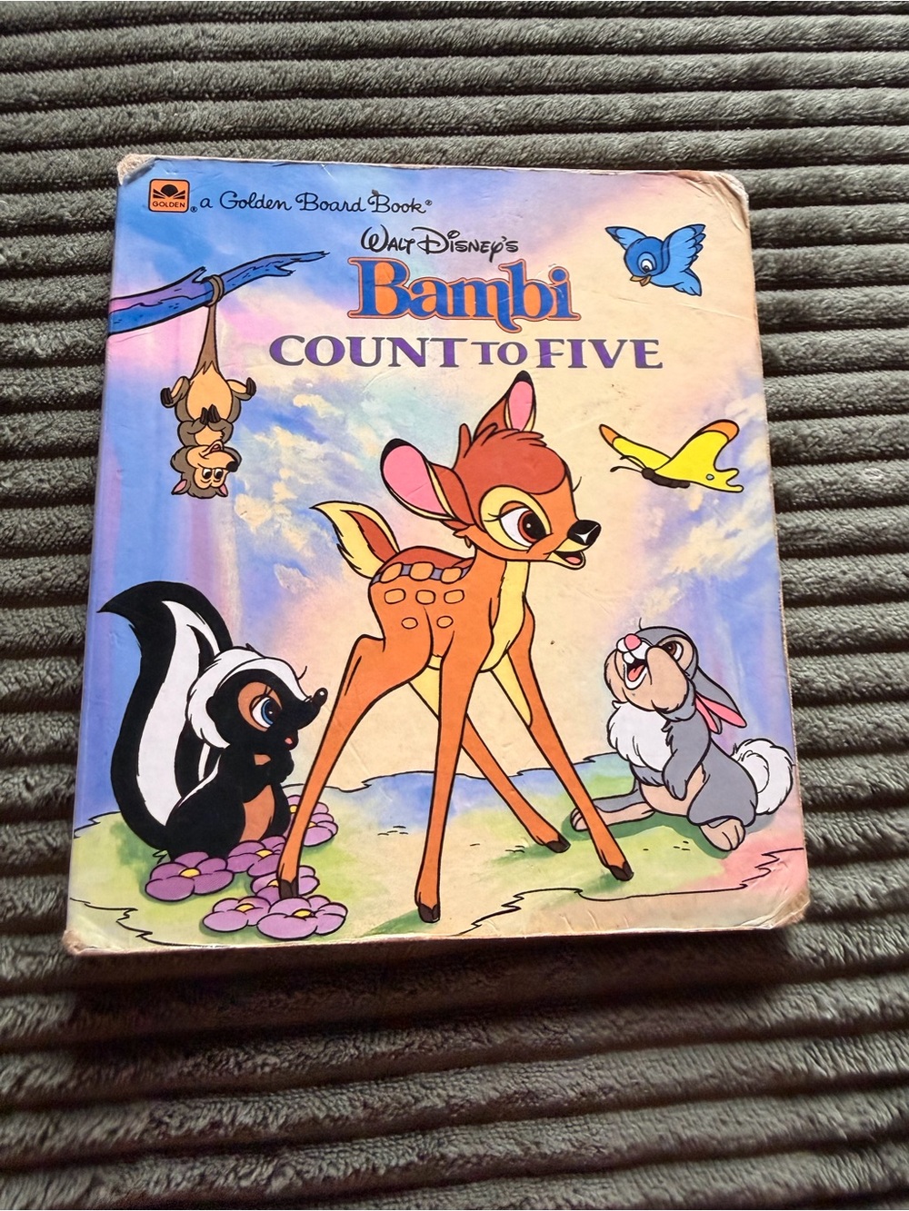 Disney Bambi Count to Five Board Book - Orange, Yellow, Blue, Pink, Black